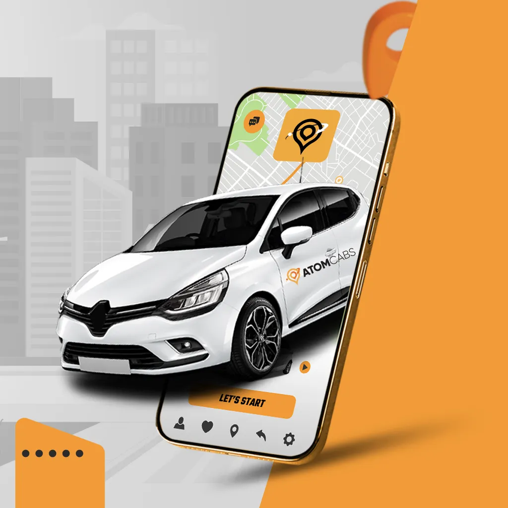 Taxi cab ready for passengers