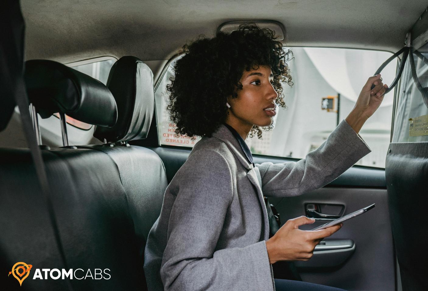 Book taxi with Atom Cabs app